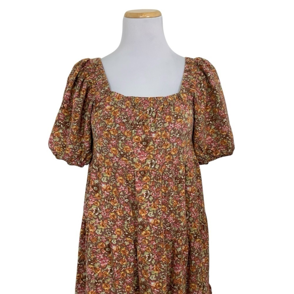 Wild Fable Floral Tiered Mini Dress Women’s M Coquette Cottage Boho Sundress - Picture 8 of 15